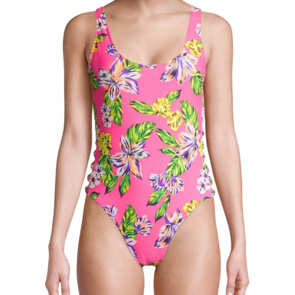 ♥️Floral Print Criss Cross One Piece Swimsuit♥️
